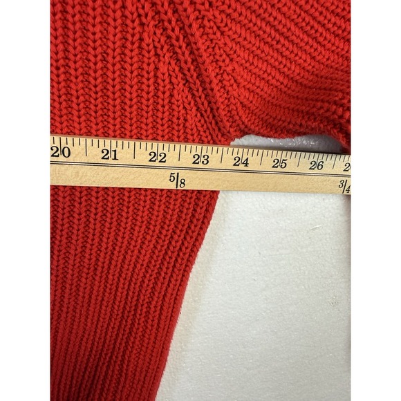 Eddie Bauer Mens Red Cable Knit Pull-Over Sweater Sz XL Long-Sleeve Fisherman - Picture 5 of 6